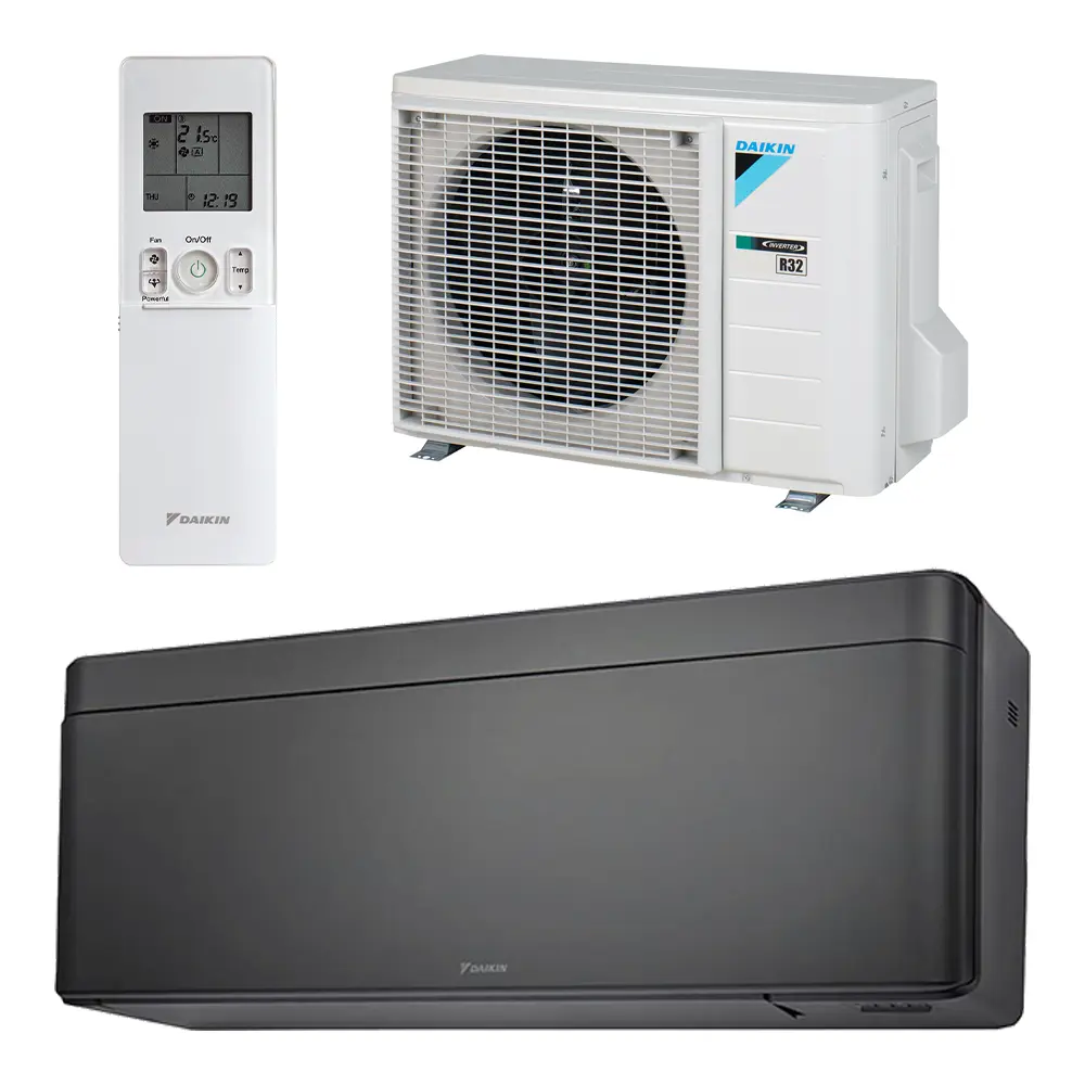 Daikin Stylish airco FTXA25CS + RXA25A wandmodel 2,5kW zwart